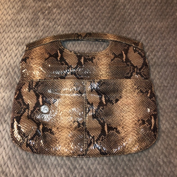 Preloved Nine West Reptile Clutch B11 - Picture 7 of 8